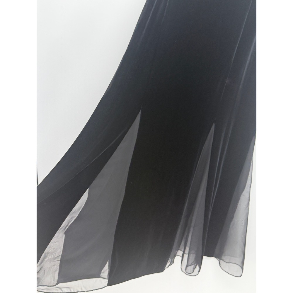 Niki by Niki Livas Womens Velvet Sheer Inset Maxi Skirt Size 2X Whimsigoth
